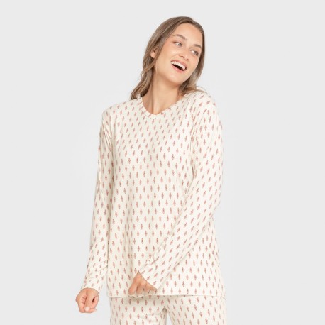 Pijama largo mujer soft Serbia malva rosa pijamas-largos-de-mujer