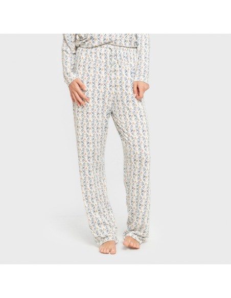 Pijama largo mujer soft Eloina agua marina pijamas-largos-de-mujer