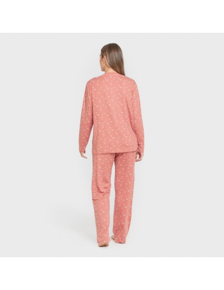 Pijama largo mujer soft Tabitha marsala pijamas-largos-de-mujer