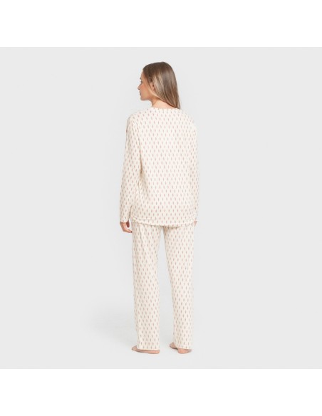 Pijama largo mujer soft Serbia malva rosa pijamas-largos-de-mujer