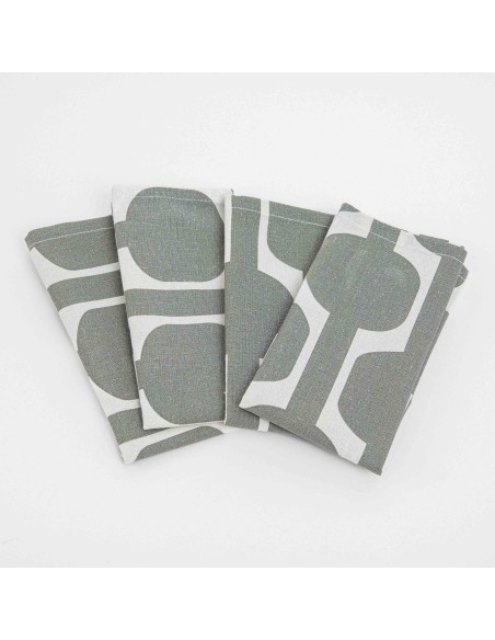 Set 4 servilletas Sunnies verde seco servilletas