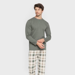 Pijama largo algodón hombre... 2