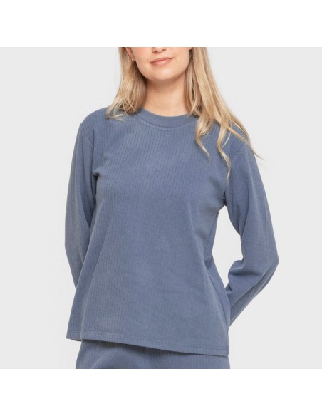 Pijama canalé Raya ancha lisa pijamas-largos-de-mujer