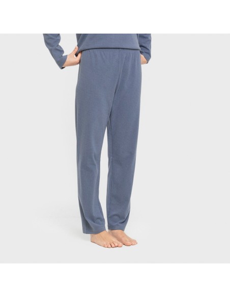 Pijama canalé Raya ancha lisa pijamas-largos-de-mujer