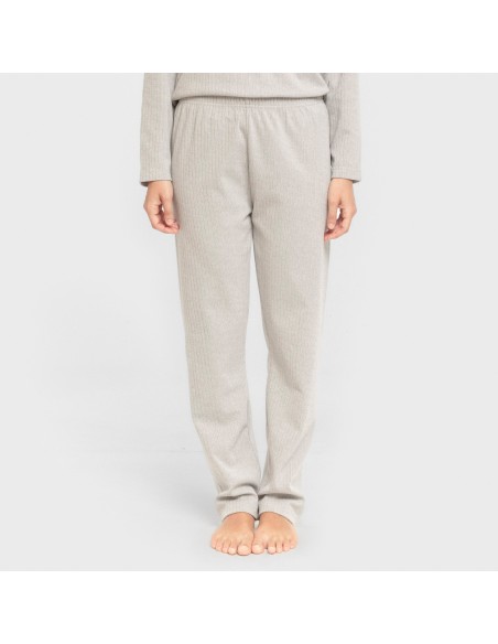 Pijama canalé Raya ancha lisa pijamas-largos-de-mujer