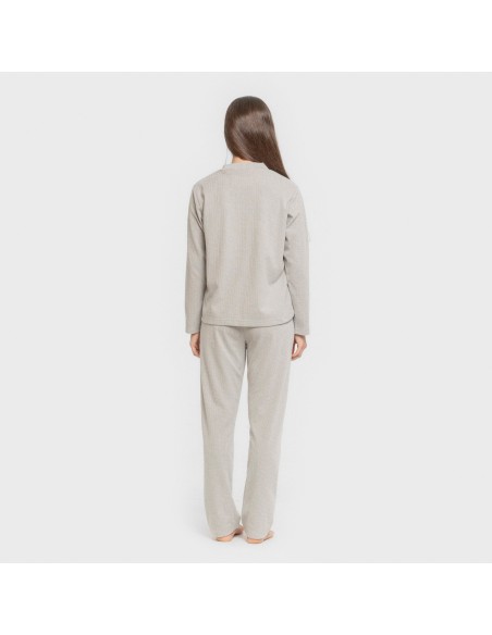 Pijama canalé Raya ancha lisa pijamas-largos-de-mujer