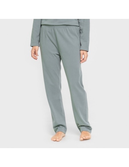 Pijama canalé Raya ancha lisa pijamas-largos-de-mujer