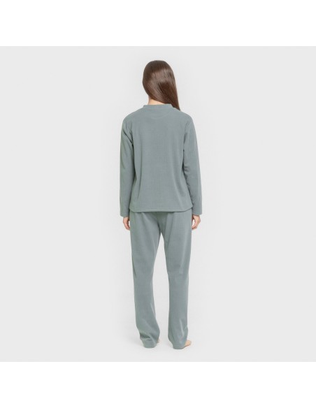 Pijama canalé Raya ancha lisa pijamas-largos-de-mujer