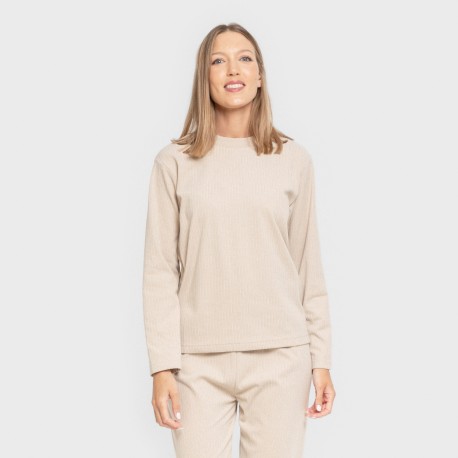 Pijama canalé Raya ancha lisa pijamas-largos-de-mujer