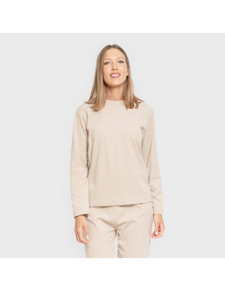 Pijama canalé Raya ancha lisa pijamas-largos-de-mujer