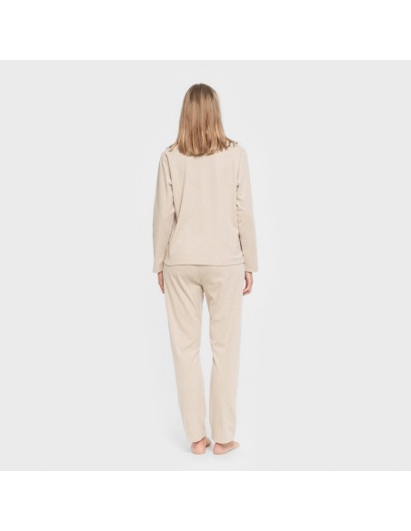 Pijama canalé Raya ancha lisa pijamas-largos-de-mujer