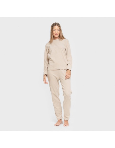 Pijama canalé Raya ancha lisa pijamas-largos-de-mujer