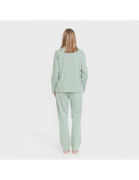 Pijama canalé Raya ancha lisa pijamas-largos-de-mujer