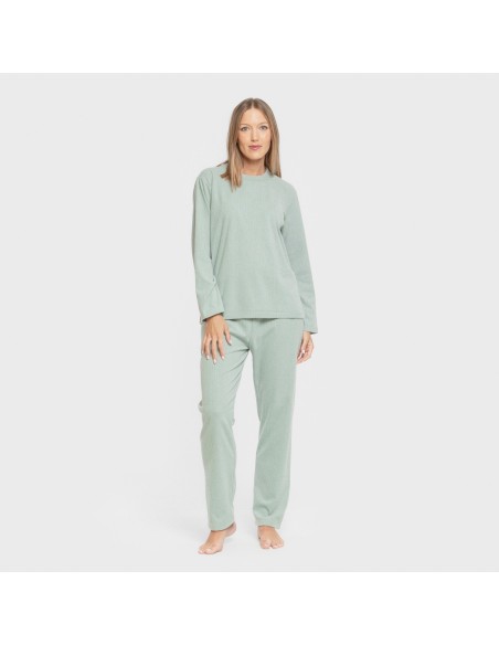 Pijama canalé Raya ancha lisa pijamas-largos-de-mujer