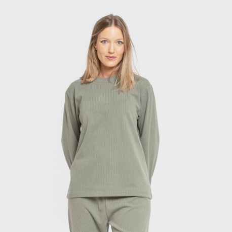 Pijama canalé Raya ancha lisa pijamas-largos-de-mujer