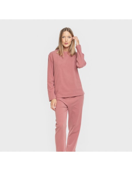 Pijama canalé Raya ancha lisa pijamas-largos-de-mujer