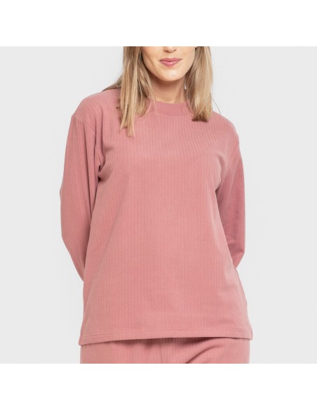 Pijama canalé Raya ancha lisa pijamas-largos-de-mujer