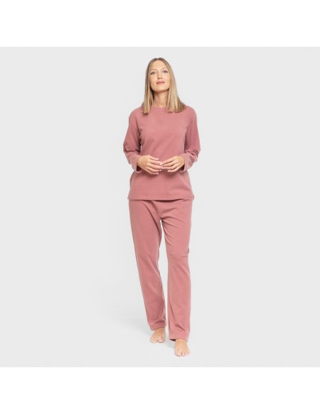 Pijama canalé Raya ancha lisa pijamas-largos-de-mujer