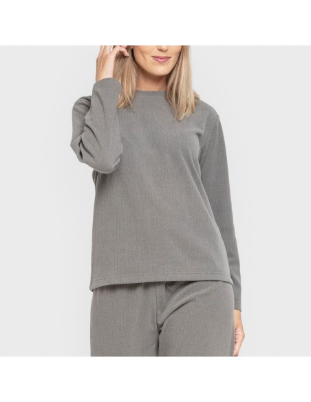 Pijama canalé Raya ancha lisa pijamas-largos-de-mujer
