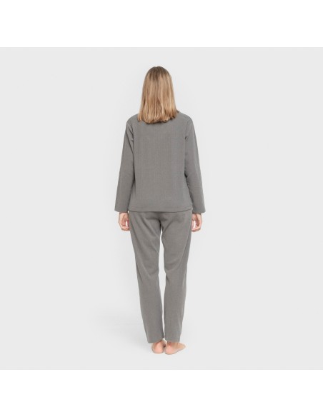 Pijama canalé Raya ancha lisa pijamas-largos-de-mujer