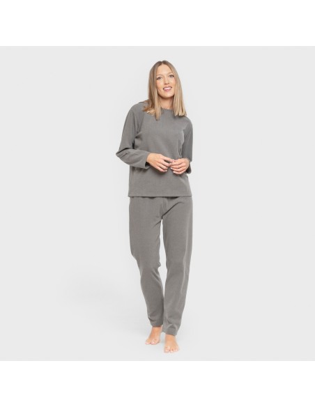 Pijama canalé Raya ancha lisa pijamas-largos-de-mujer