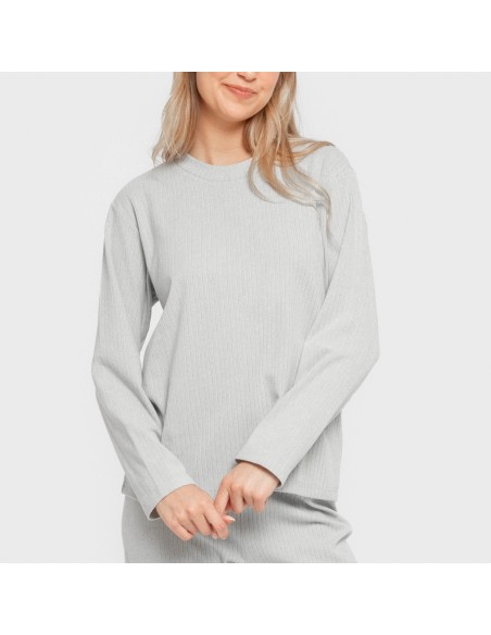 Pijama canalé Raya ancha lisa pijamas-largos-de-mujer
