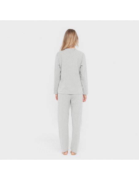 Pijama canalé Raya ancha lisa pijamas-largos-de-mujer