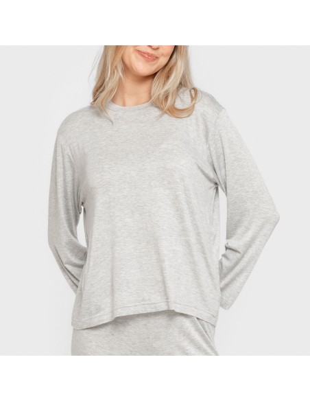 Pijama largo viscosa mujer liso pijamas-largos-de-mujer