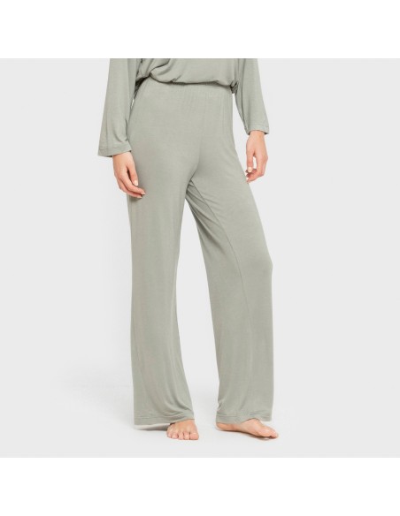 Pijama largo viscosa mujer liso pijamas-largos-de-mujer