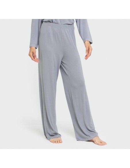 Pijama largo viscosa mujer liso pijamas-largos-de-mujer