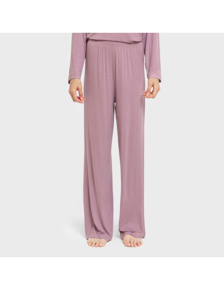 Pijama largo viscosa mujer liso pijamas-largos-de-mujer