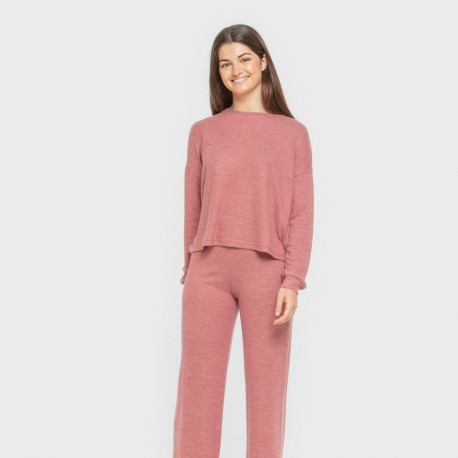 Pijama angorina liso pijamas-largos-de-mujer