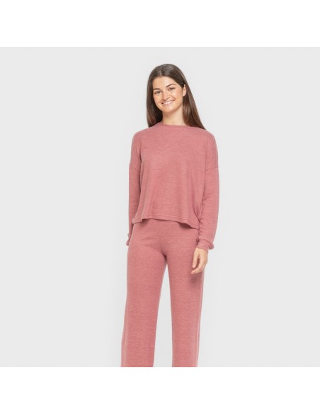 Pijama angorina liso pijamas-largos-de-mujer