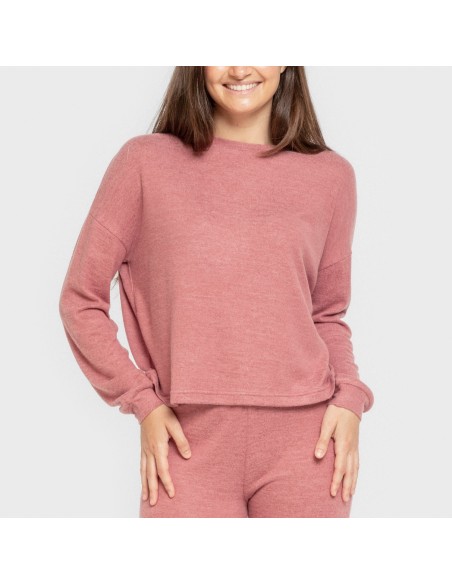 Pijama angorina liso pijamas-largos-de-mujer