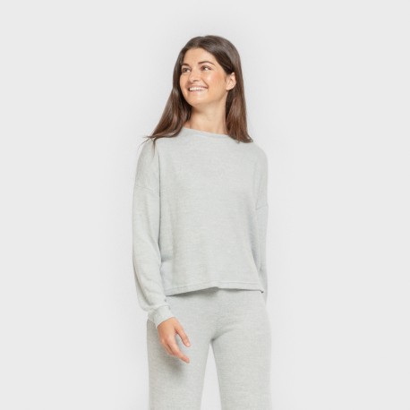Pijama angorina liso pijamas-largos-de-mujer