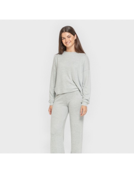 Pijama angorina liso pijamas-largos-de-mujer