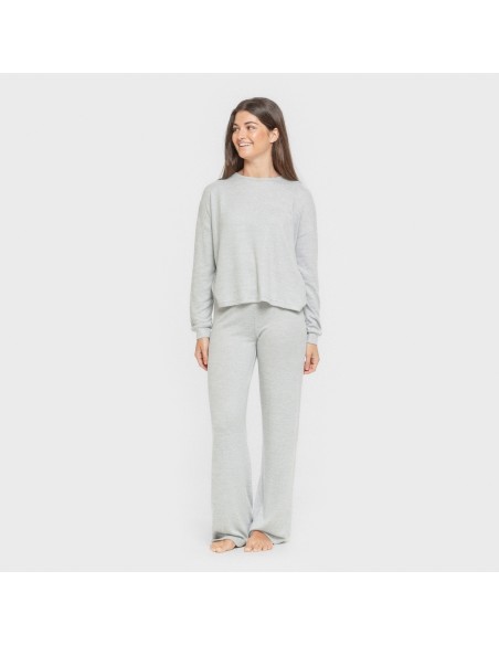 Pijama angorina liso pijamas-largos-de-mujer