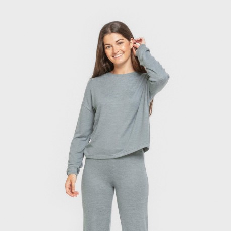 Pijama angorina liso pijamas-largos-de-mujer