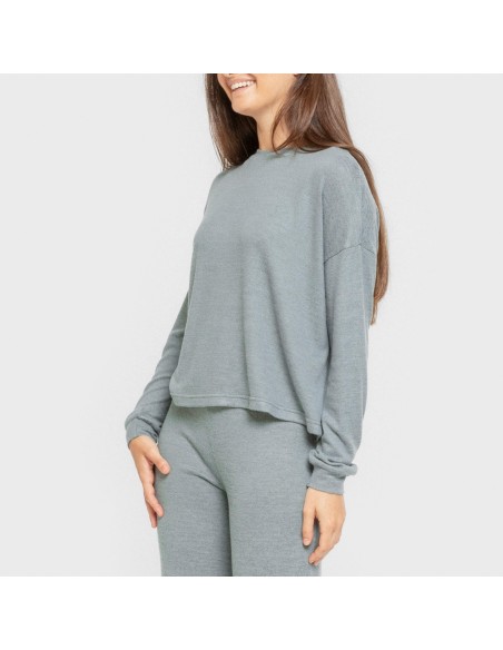 Pijama angorina liso pijamas-largos-de-mujer