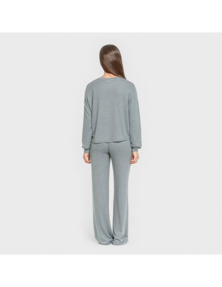 Pijama angorina liso pijamas-largos-de-mujer