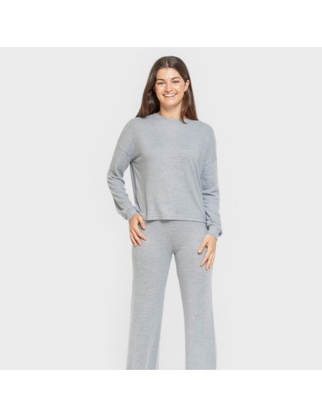 Pijama angorina liso pijamas-largos-de-mujer