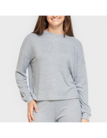 Pijama angorina liso pijamas-largos-de-mujer