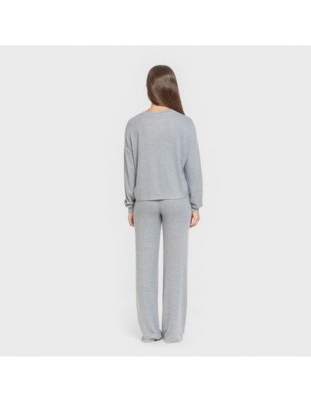 Pijama angorina liso pijamas-largos-de-mujer