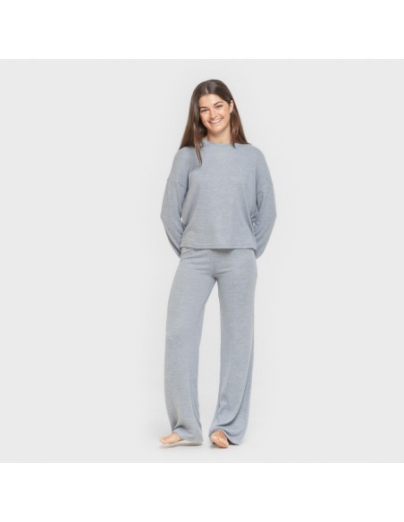 Pijama angorina liso pijamas-largos-de-mujer