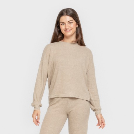 Pijama angorina liso pijamas-largos-de-mujer
