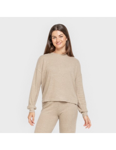 Pijama angorina liso pijamas-largos-de-mujer