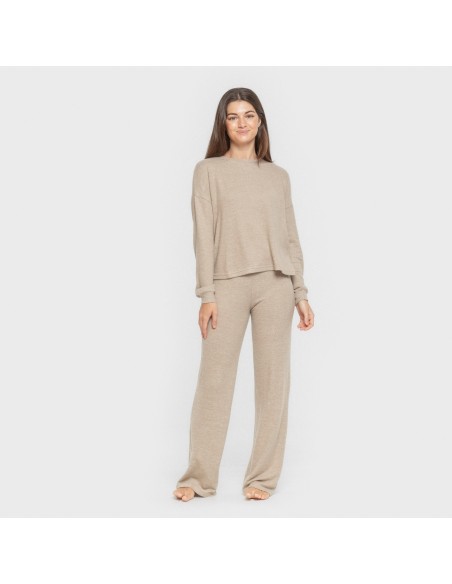 Pijama angorina liso pijamas-largos-de-mujer