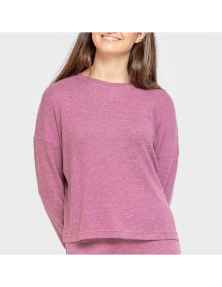 Pijama angorina liso pijamas-largos-de-mujer