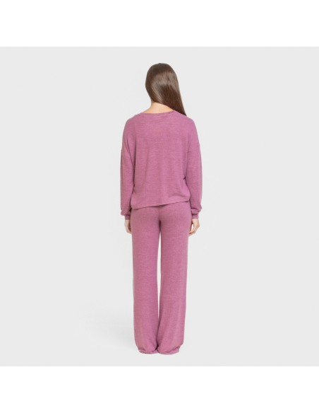 Pijama angorina liso pijamas-largos-de-mujer