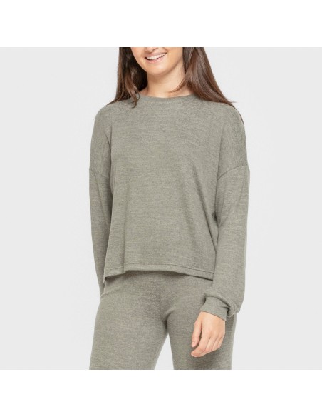 Pijama angorina liso pijamas-largos-de-mujer